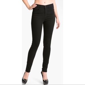 J Brand High Waisted Black Skinny Jeans